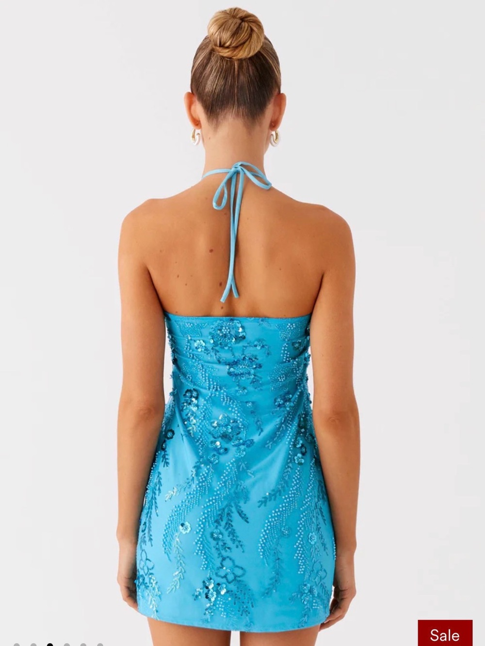 Peppermayo Bebe Beaded Mini Dress – Royal Blue – Size 4 - Picture 2 of 6